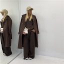 completo con pantalone palazzo e gilet incrociato couple